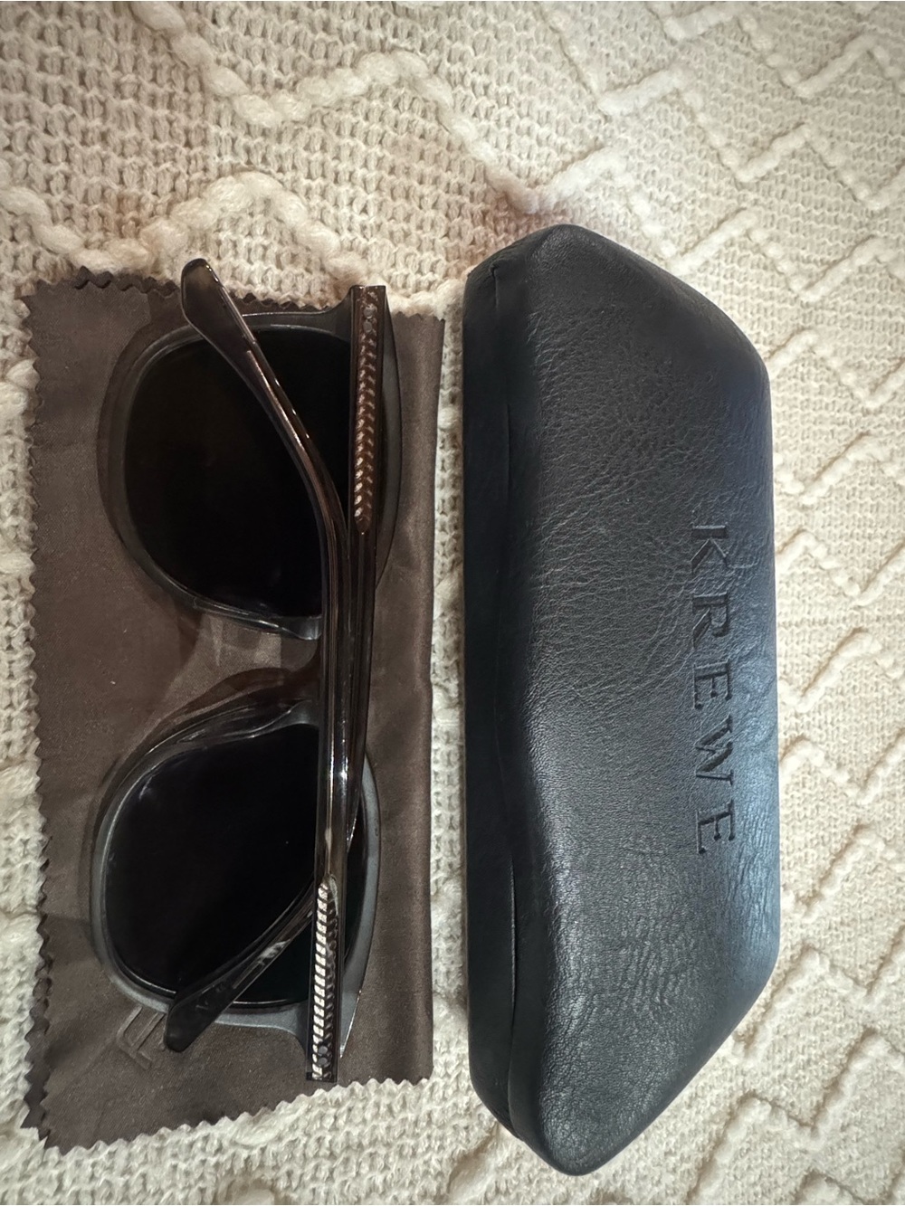 KREWE Translucent Smoke Sunglasses with Dark Brown Lenses - Picture 7 of 12